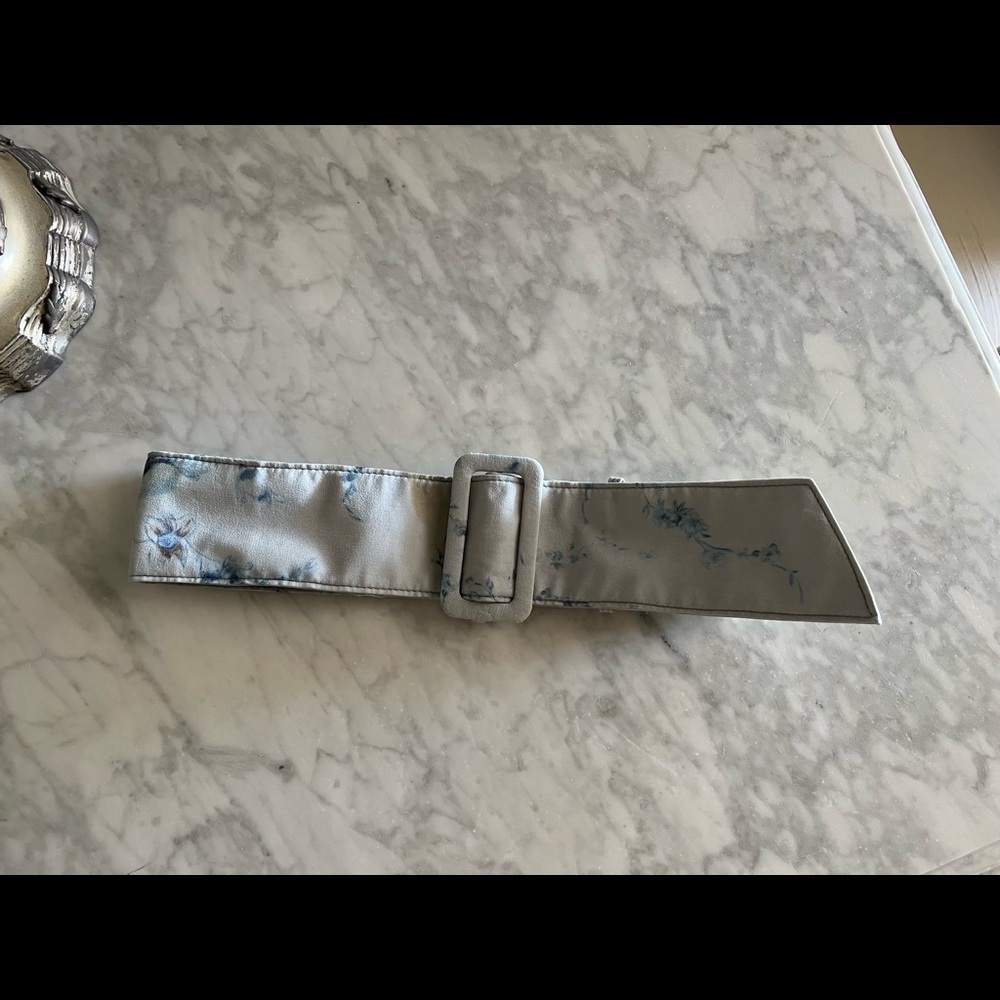 Loveshackfancy blue floral belt